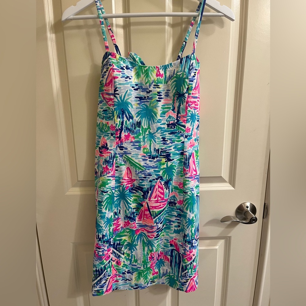 Lilly Pulitzer Shelli Stretch Shift Dress in print Salt in the Air